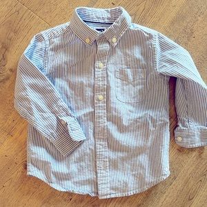 18-24m Janie & Jack Boys Striped Oxford Shirt